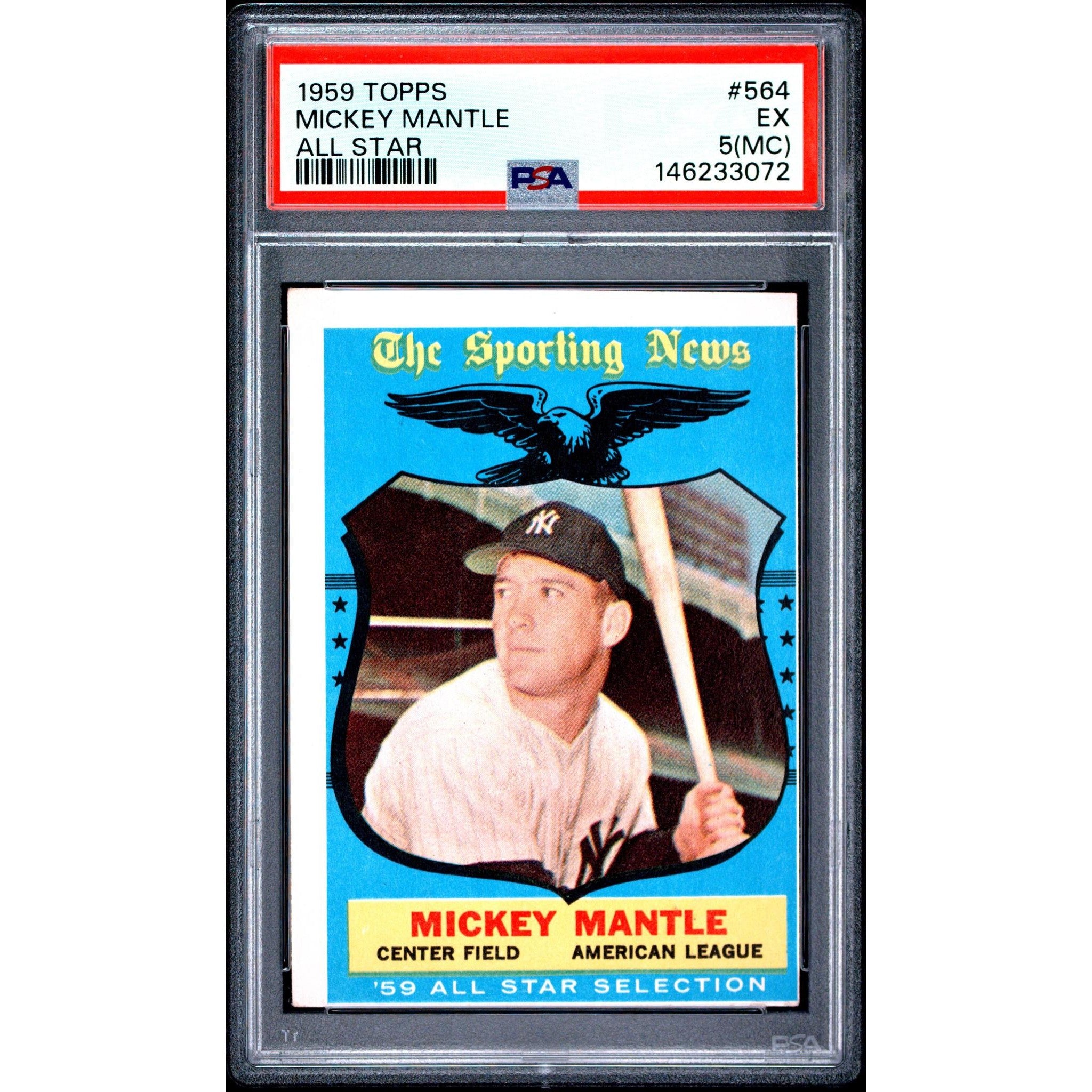 Mickey Mantle 1959 Topps All Star #564 PSA 5