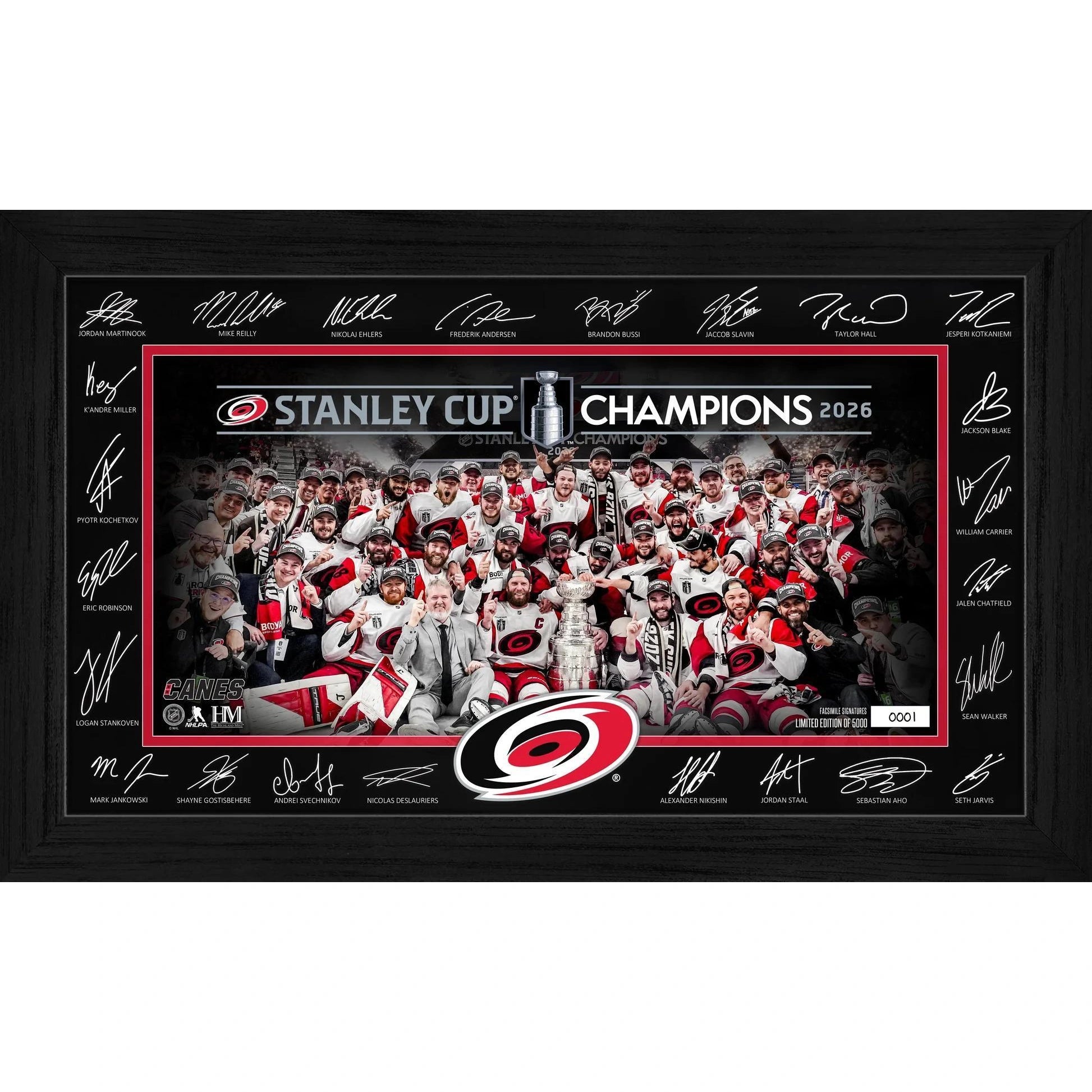 Stanley Cup Champions Signature Frame 12"x20"
