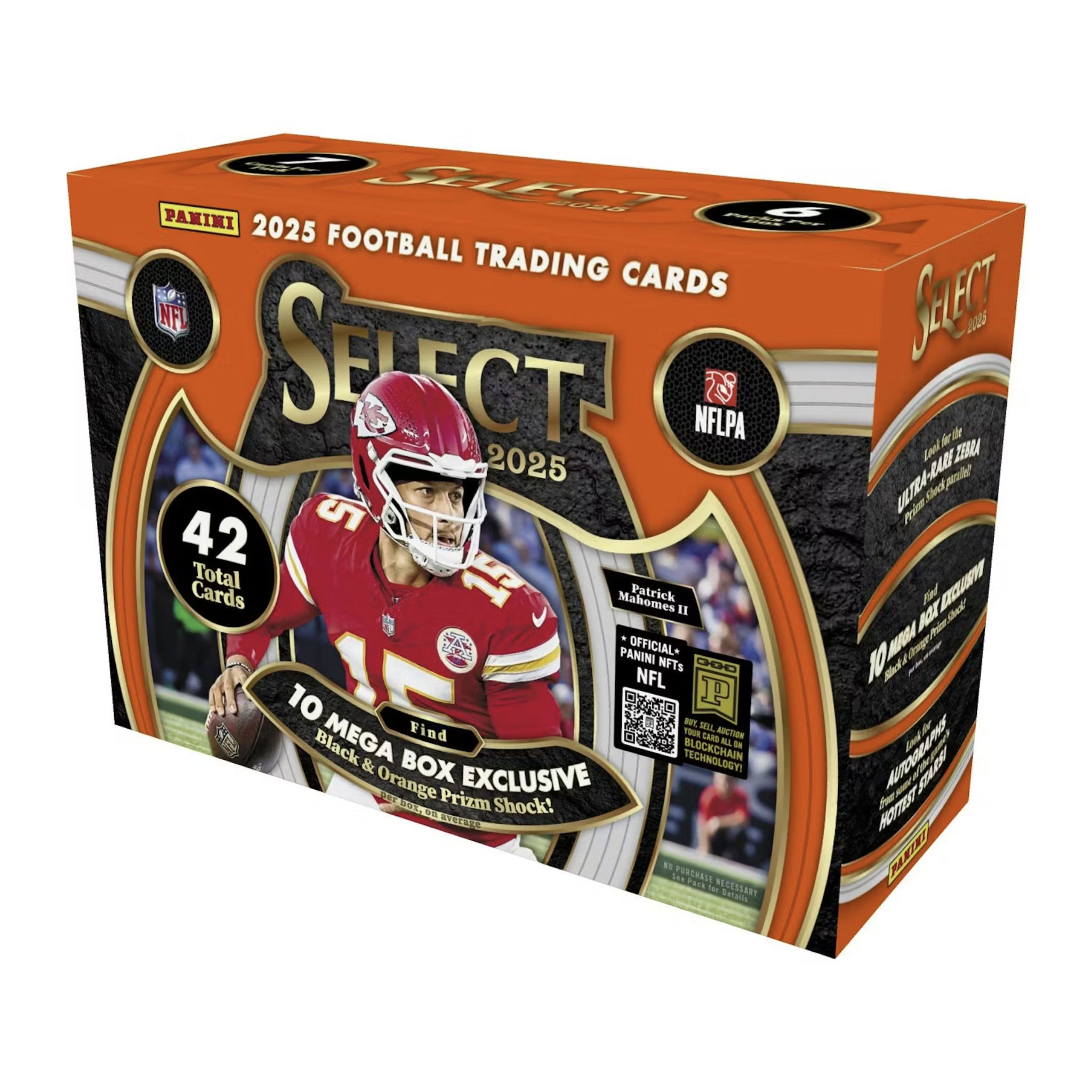 2025 Panini Select Football Hobby Mega Box Black & Orange Prizm
