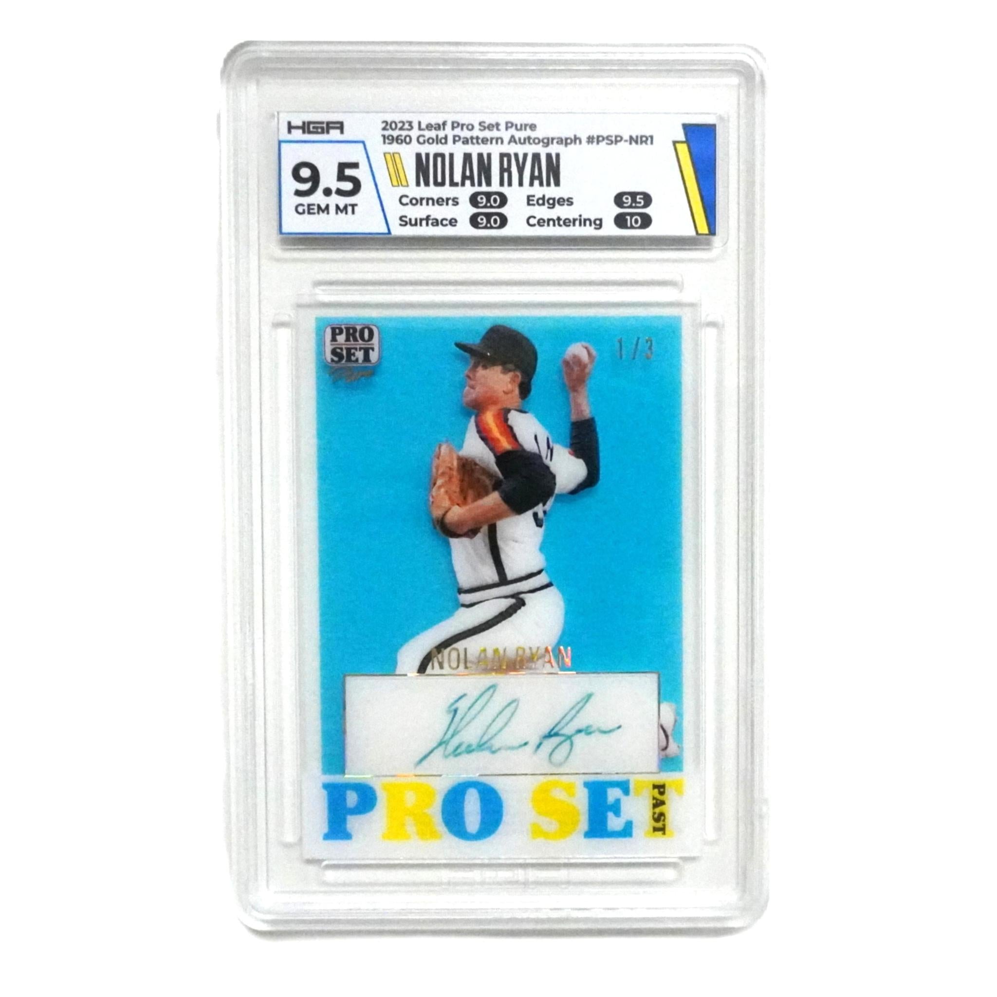 Nolan Ryan 2023 Leaf Pro Set Pure 1960 Gold Pattern Auto. #PSP-NR1 1/3 Mint 9.5