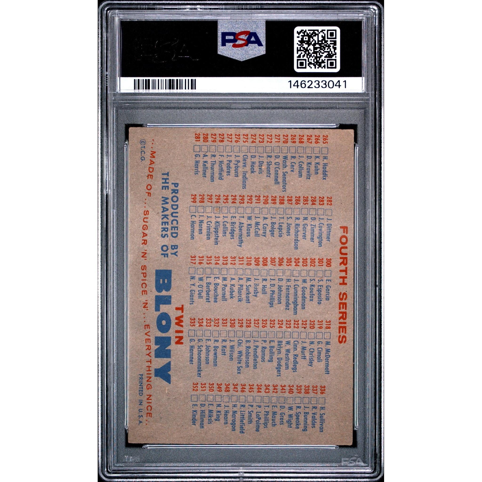 Checklist 3/4 1957 Topps Twin Blony PSA 4