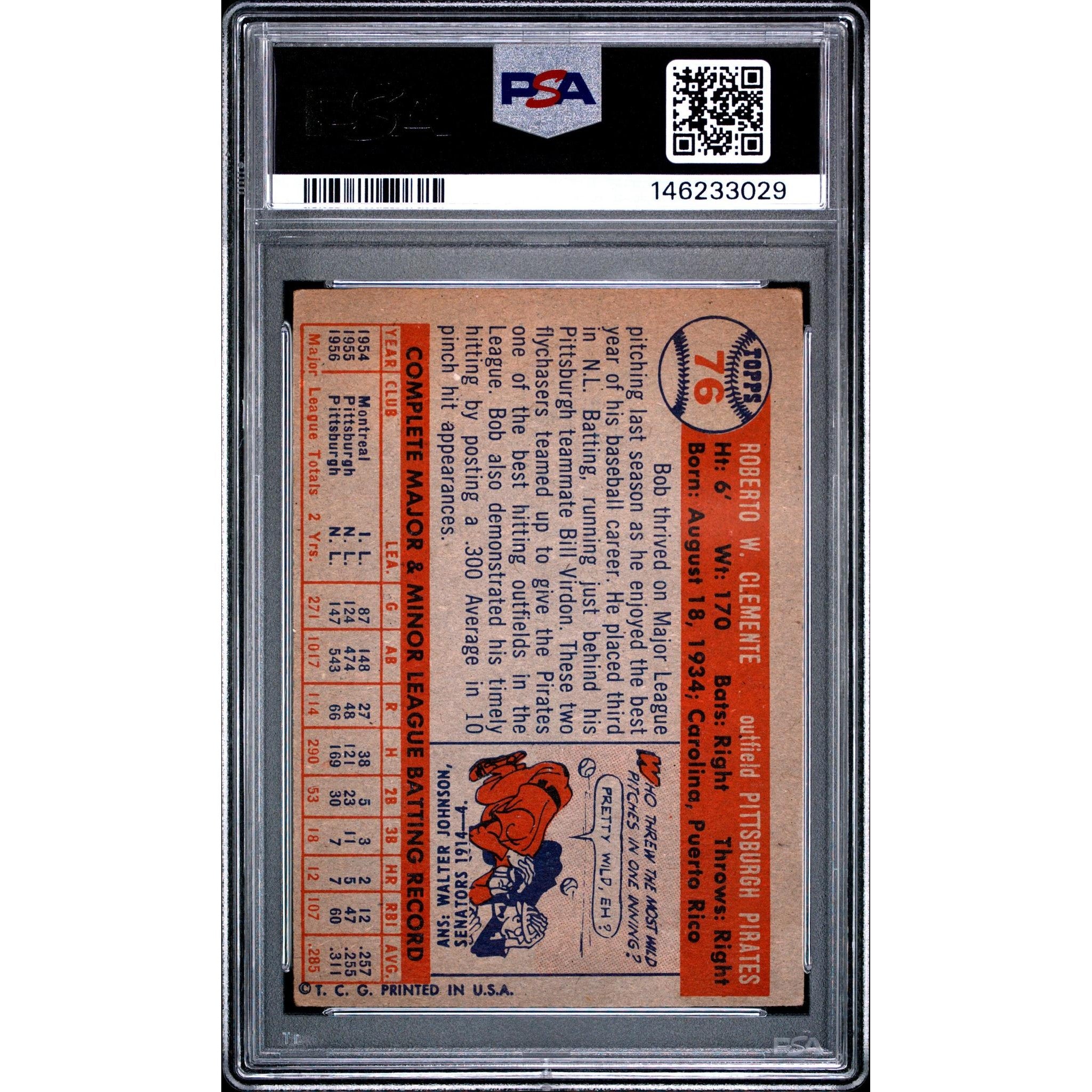 Bob Clemente 1957 Topps #76 PSA 3