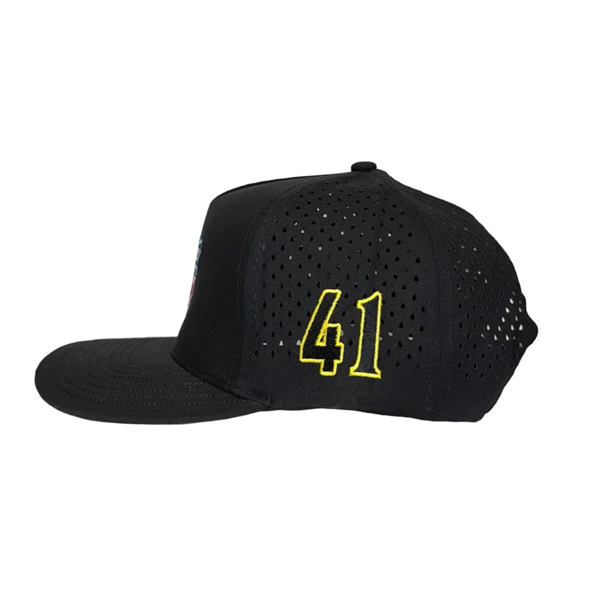 Sam Mayer #41 CARDIACS Chevrolet Camaro K-2 Racing Performance Snapback Hat - Black