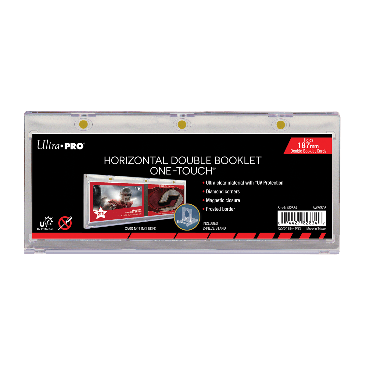 187mm Double Booklet Card UV ONE-TOUCH® Magnetic Holder