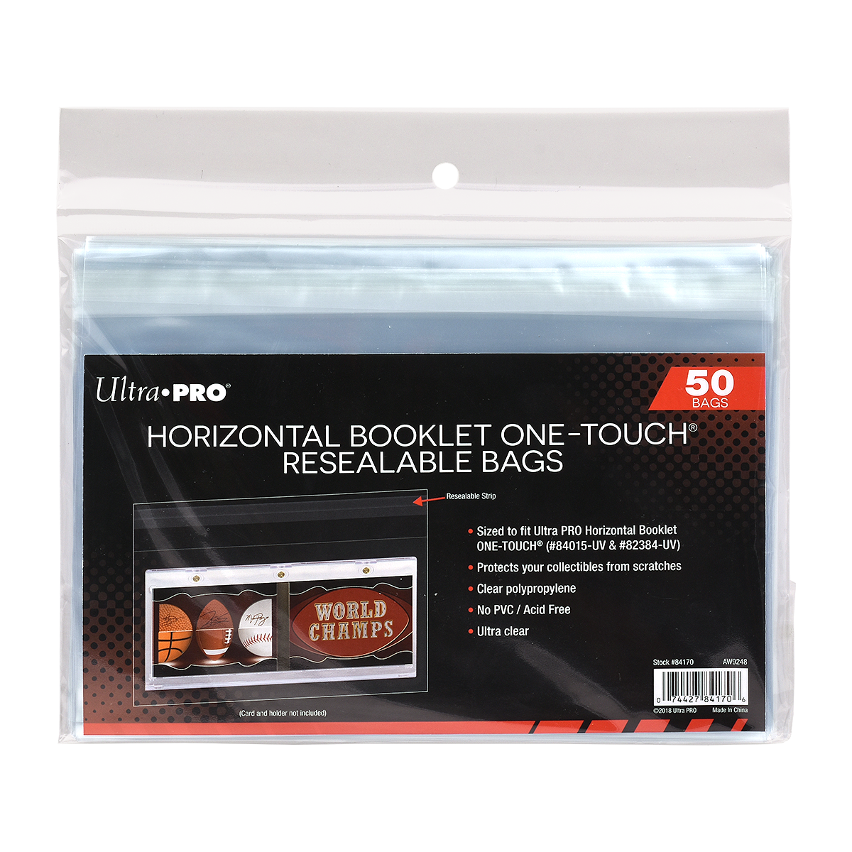 Horizontal Booklet ONE-TOUCH® Resealable Bags 50ct