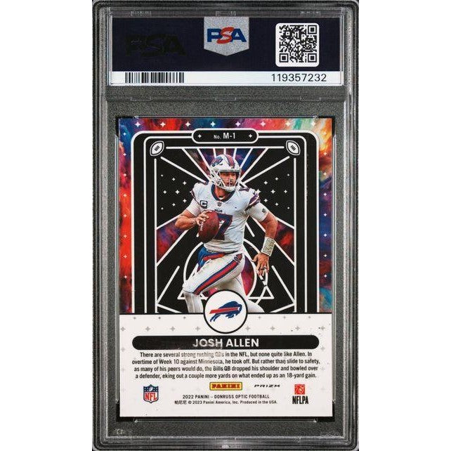 2022 Donruss Optic #M1 Josh Allen Mythical PSA 10