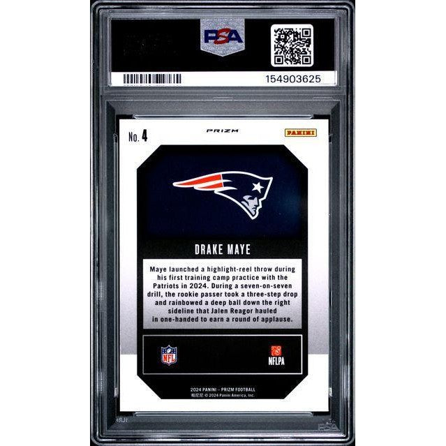 2024 Prizm Drake Maye Emergent - Green Prizm PSA 10