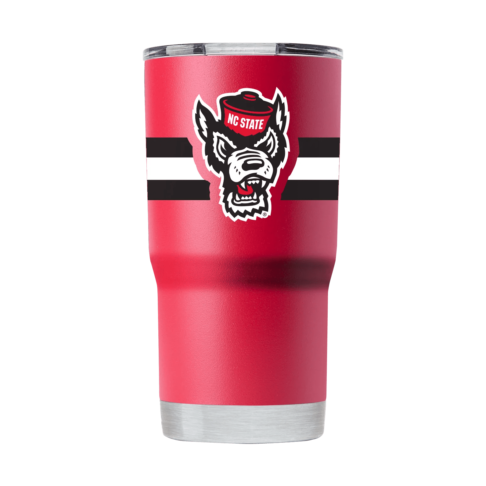 Tumbler: NC State - Red Tumbler with Stripes