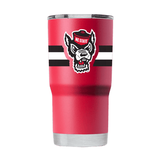 Tumbler: NC State - Red Tumbler with Stripes