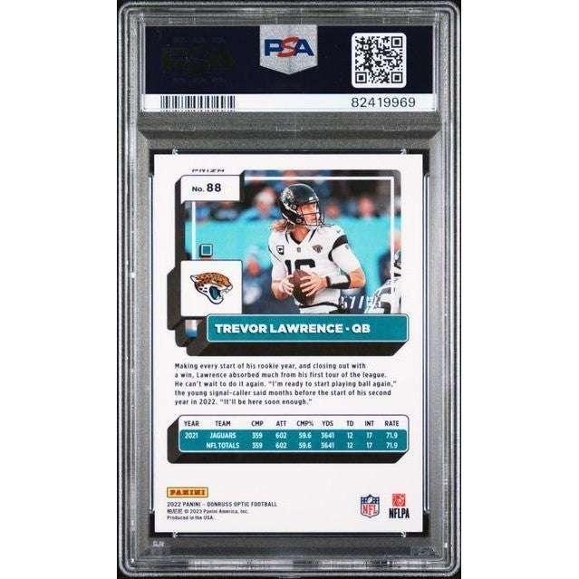 2022 Donrus Optic #88 Trevor Lawrence Electricity PSA 10