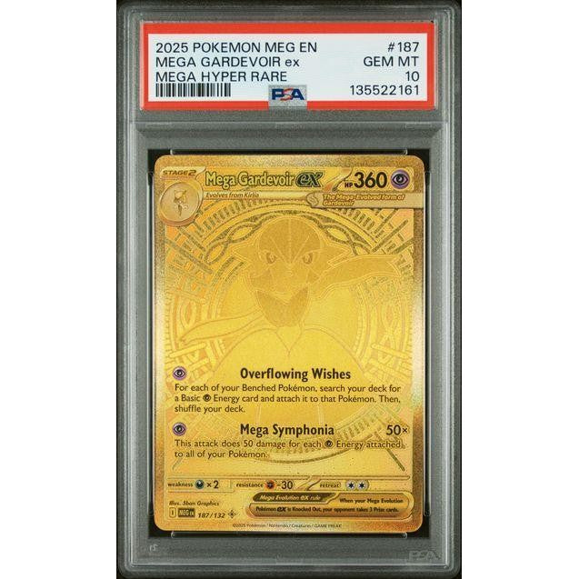 2025 Pokemon Mega EN #187 Mega Gardevoir ex Mega Hyper Rare PSA 10