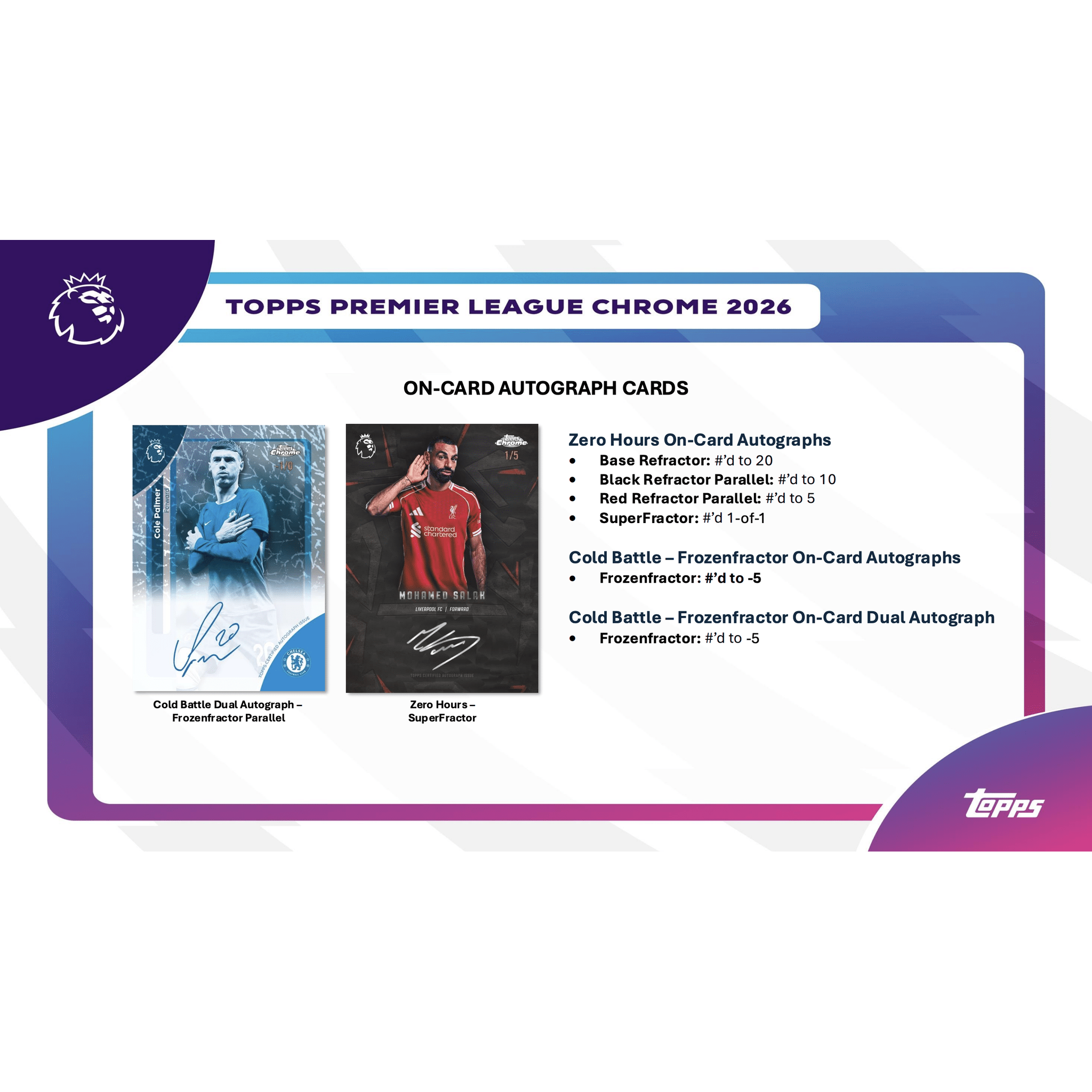 2026 Topps Chrome Premier League EPL Soccer Hobby Pack