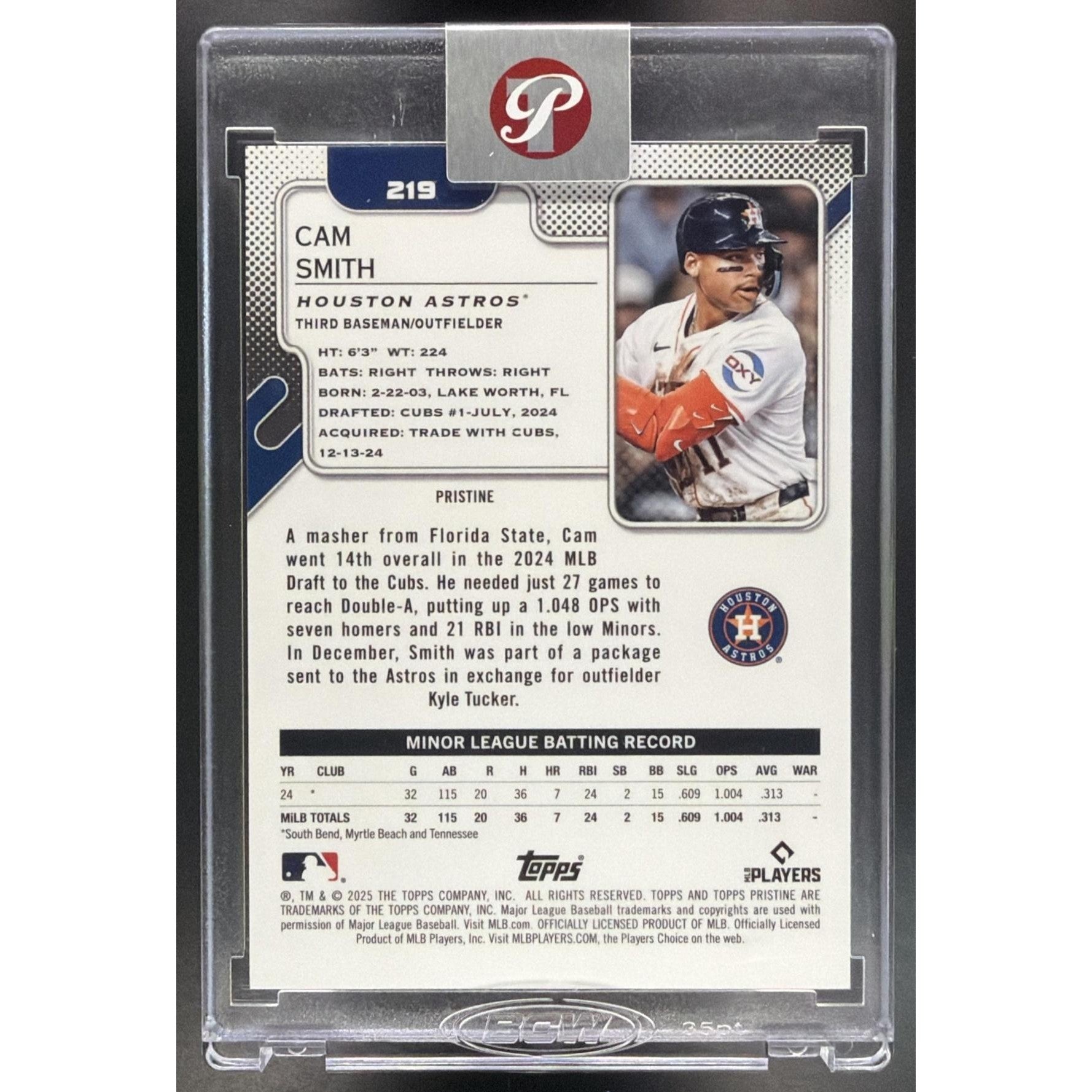 Cam Smith 2025 Topps Pristine #219 Non-Graded 82/99
