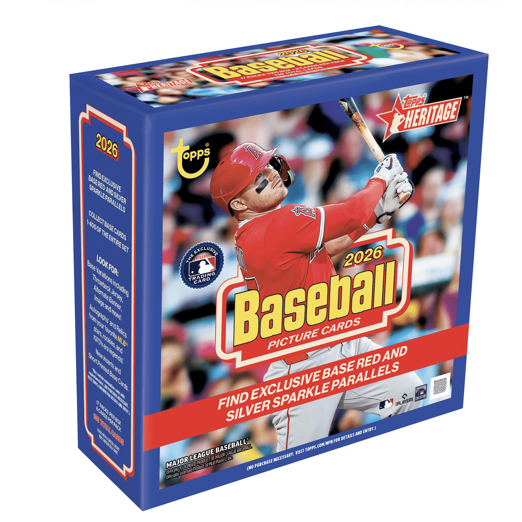 2026 Topps Heritage Baseball Mega Box Red & Silver Sparkle Parallels