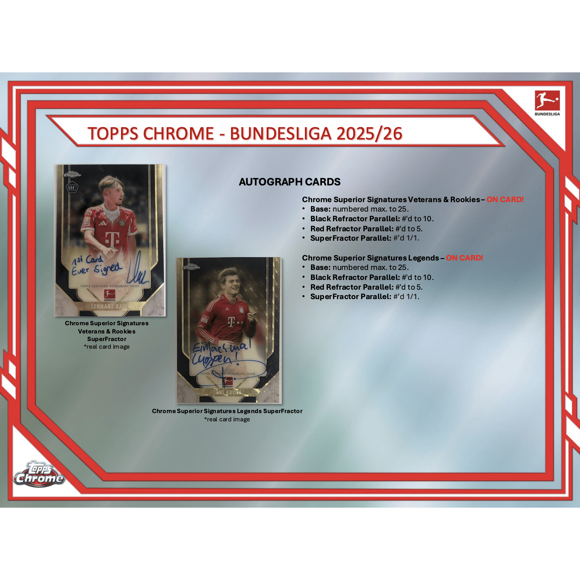 2025-26 Topps Chrome Bundesliga Soccer Hobby Pack