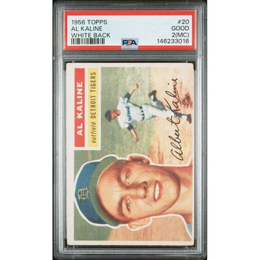 Al Kaline 1956 Topps White Back #20 PSA 2