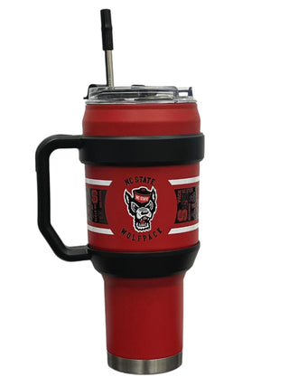 Tumbler: NC State - Red Striped - 40oz