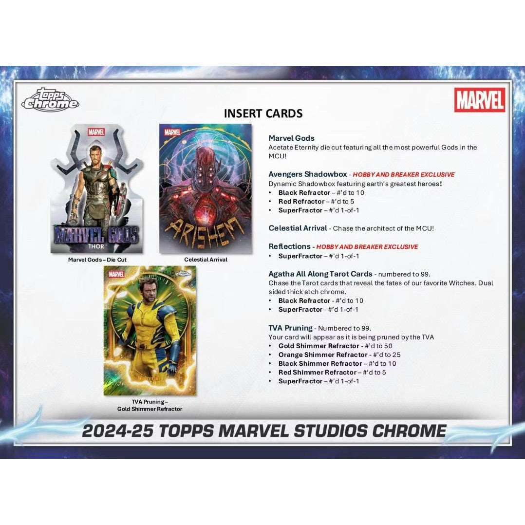 2025 Topps Marvel Studios Chrome Hobby Box