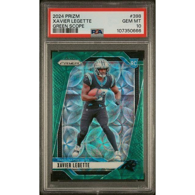 Xavier Legette 2024 Prizm Green Scope #398 PSA 10 - Rookie