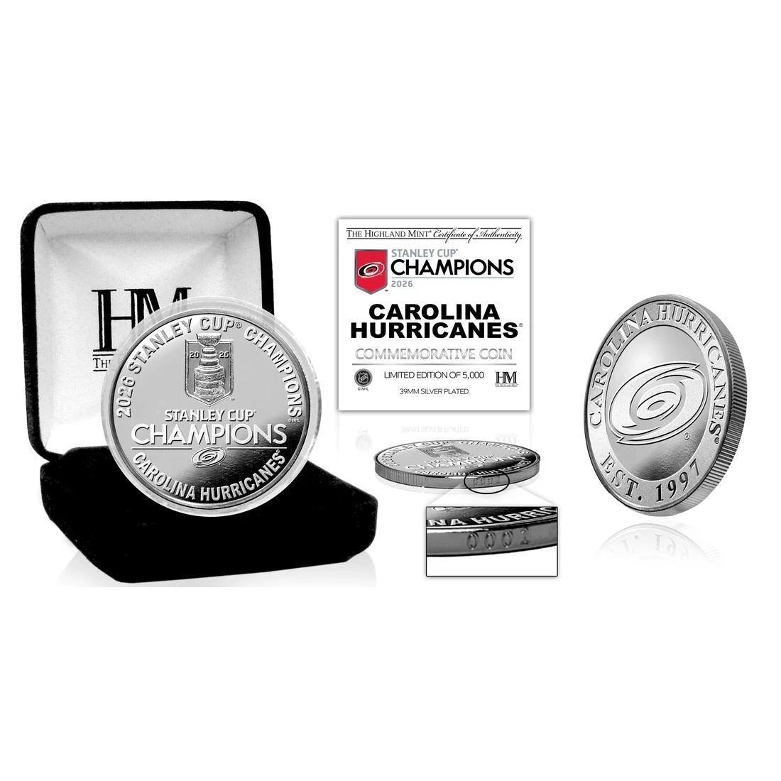 Carolina Hurricanes 2026 Stanley Cup Champions Silver-Plated Commemorative Coin