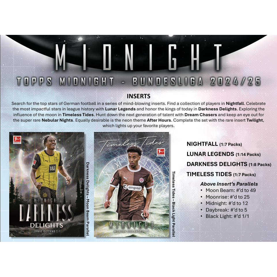 2024-25 Topps Bundesliga Midnight Soccer Hobby Box
