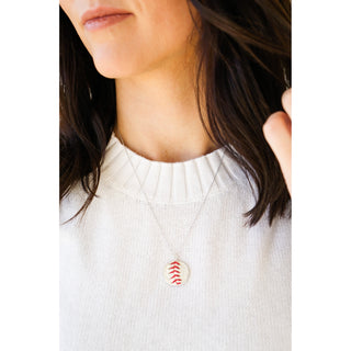 Baseball Seam Jewelry Gift Set - Earrings Necklace Bundle