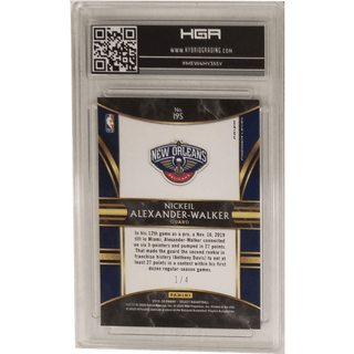 Nickeil Alexander-Walker: 2022 Panini The National 2019-20 Select Premier Level Pink Prizms #195 HGA 9.5