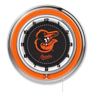 Clock: Baltimore Orioles - Neon