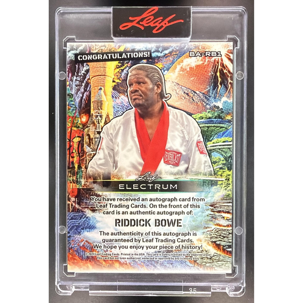 Riddick Bowe 2024 Leaf #BA-RB1 Non-Graded