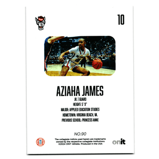 Aziaha James 2024 ONIT NC State Basketball Numbered 24/100