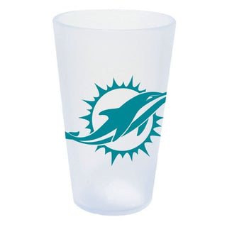Silicone Pint Glass: Miami Dolphins 16oz - Ice