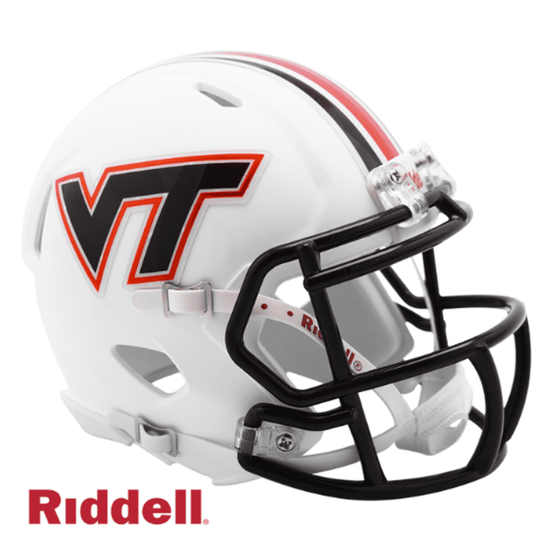 Mini Helmet Virginia Tech Hokies Speed Matte White CARDIACS