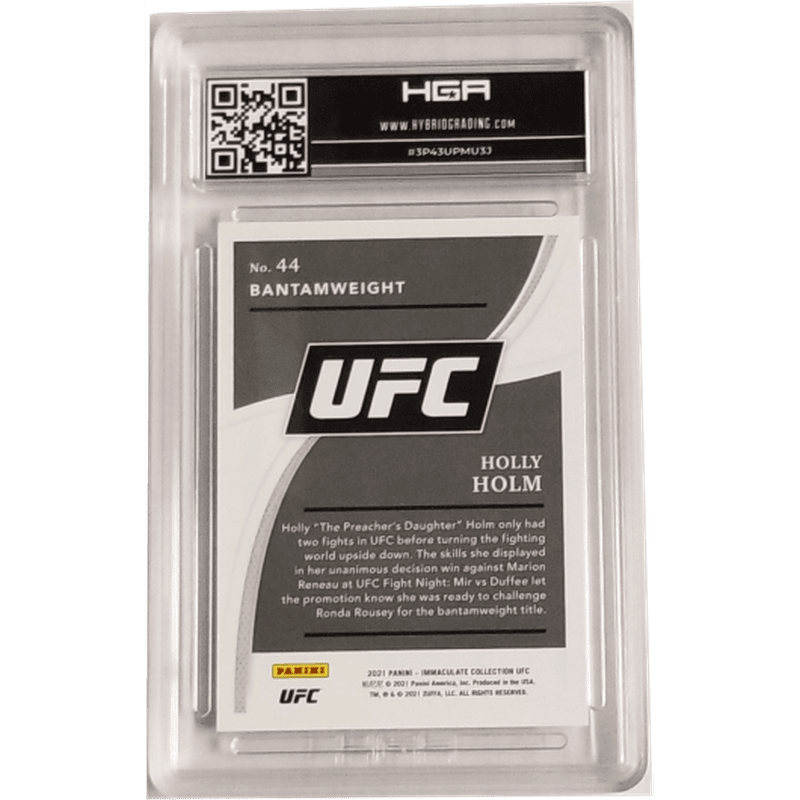 Holly Holm: 2021 Panini Immaculate UFC Gold #44 HGA 9.5