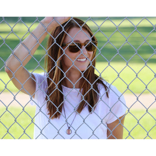 Baseball Seam Pendant Necklace