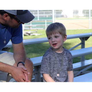 Baseball Seam Pendant Necklace
