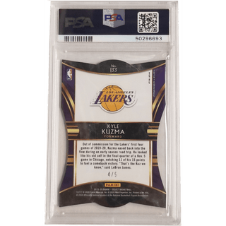 Kyle Kuzma: 2019 Panini Select Die-Cut Green Prizm #133 PSA 10