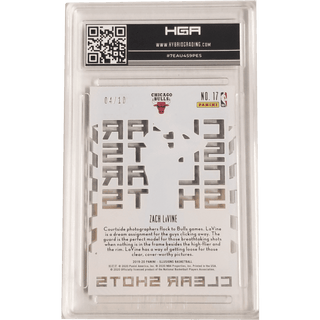 Zach LaVine: 2019-20 Panini Illusions Clear Shots Gold #17 HGA 9.5