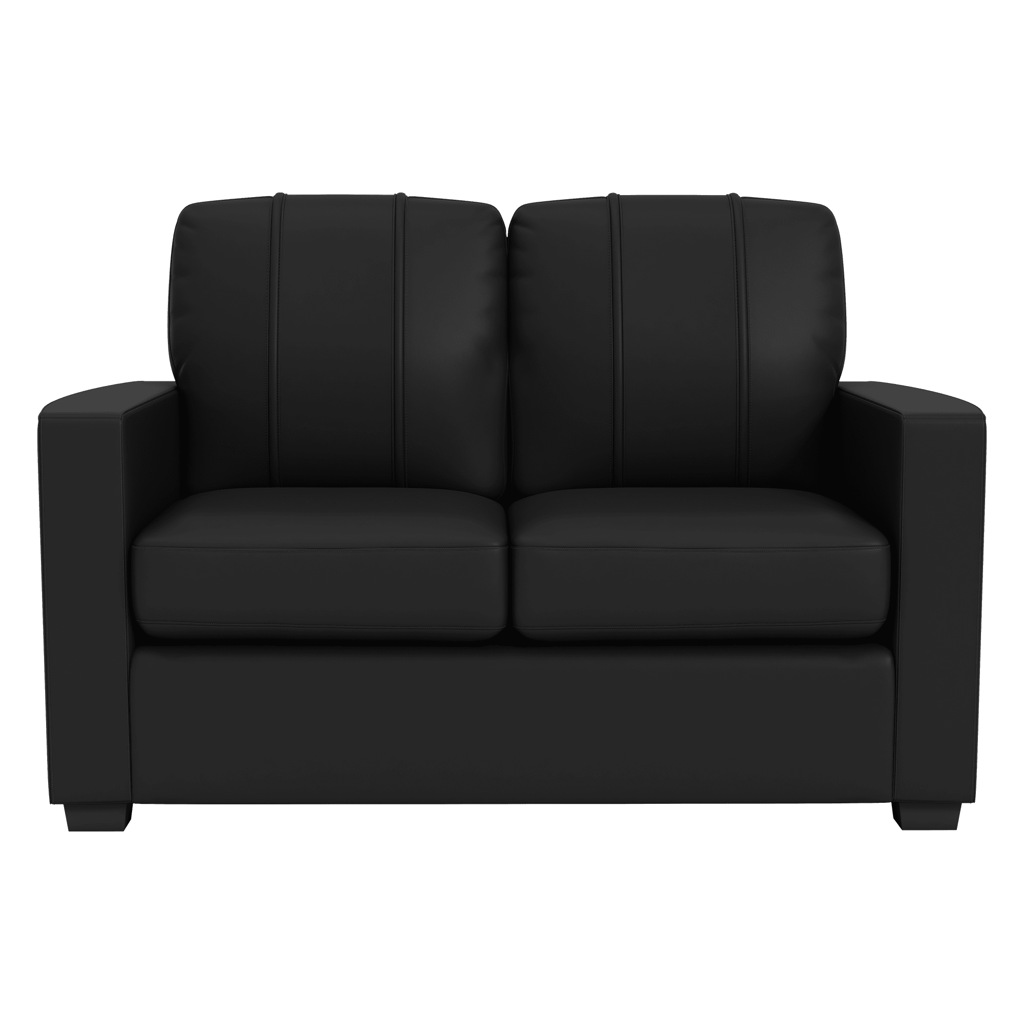 Silver Loveseat with Pittsburgh Penguins Logo