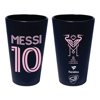 Silicone Pint Glass: MLS Lionel Messi 16 oz - Black