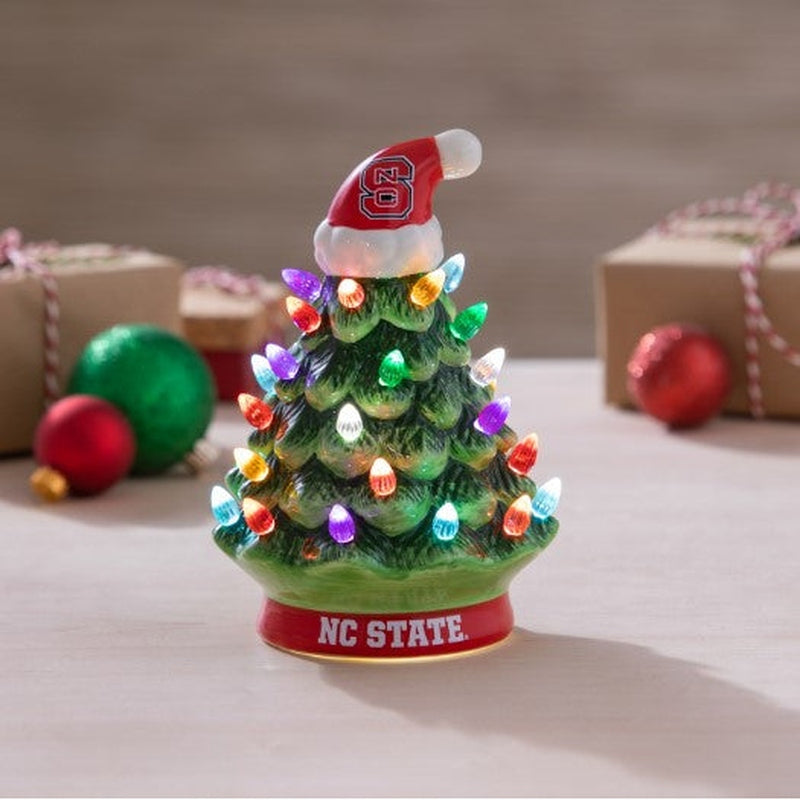 4" LED Ceramic Christmas Tree, North Carolina State University