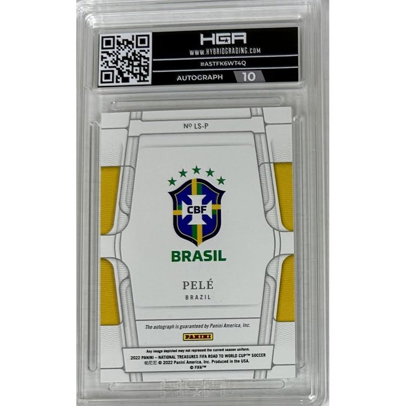 Pele: 2022 Panini National Treasures Legendary Signatures #LS-P HGA 9.0