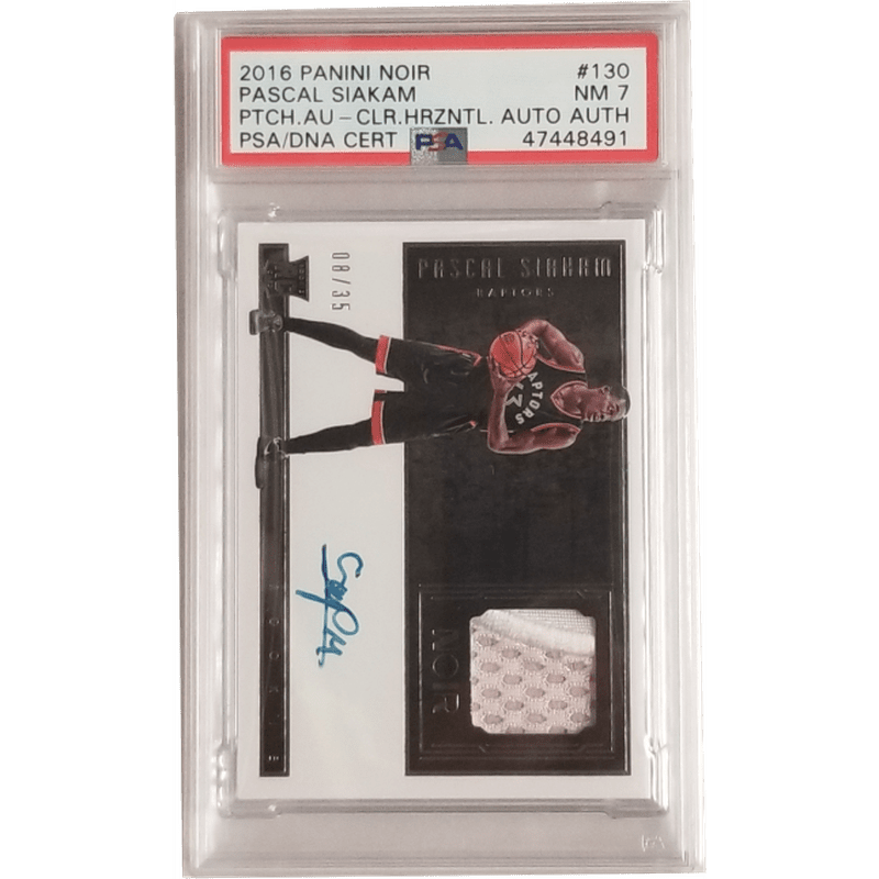 Pascal Siakam: 2016 Panini Noir Patch Auto #130 PSA 7