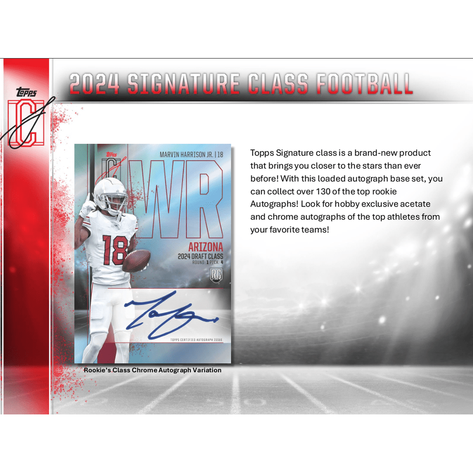 2024 Topps Signature Class Football Hobby Box