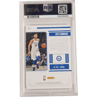 Ben Simmons: 2018 Panini Contenders Draft Picks White #4 PSA 8