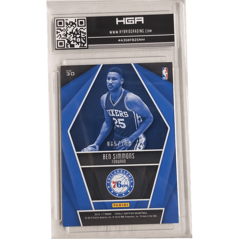 Ben Simmons: 2016-17 Panini Totally Certified Franchise Foundations Red #30 HGA 9.0