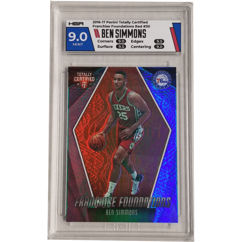 Ben Simmons: 2016-17 Panini Totally Certified Franchise Foundations Red #30 HGA 9.0