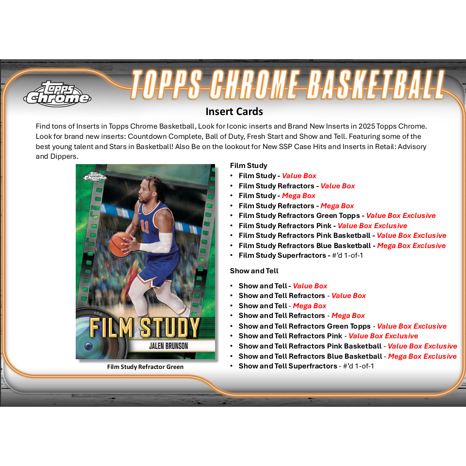 2024-25 Topps Chrome Basketball Blaster Box
