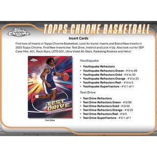 2024-25 Topps Chrome Basketball Hobby Box