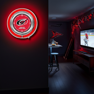 Clock: Carolina Hurricanes - Neon