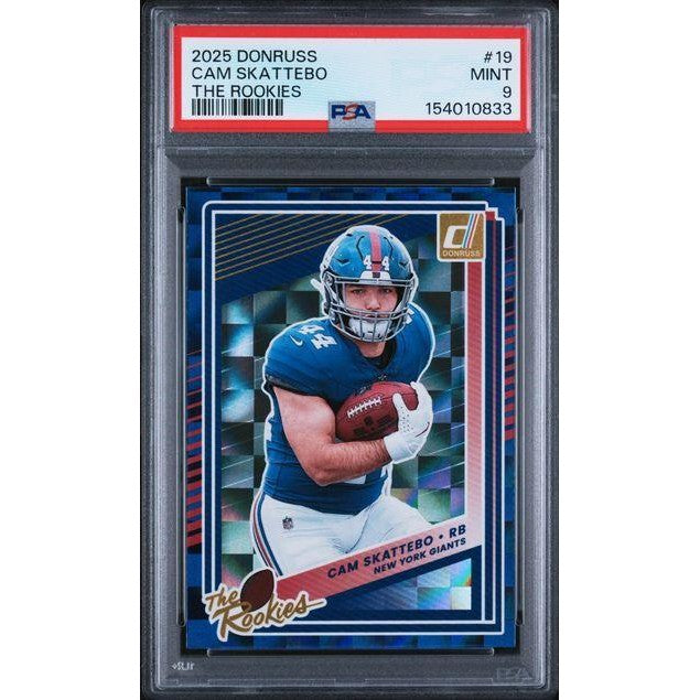 2025 Donruss #19 Cam Skattebo The Rookies PSA 9